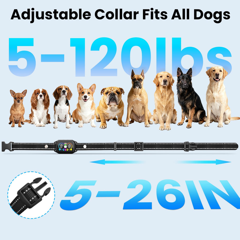 2-in-1 Dog Bark Collar with Remote, 3 Modes, IP67 Waterproof Z846375