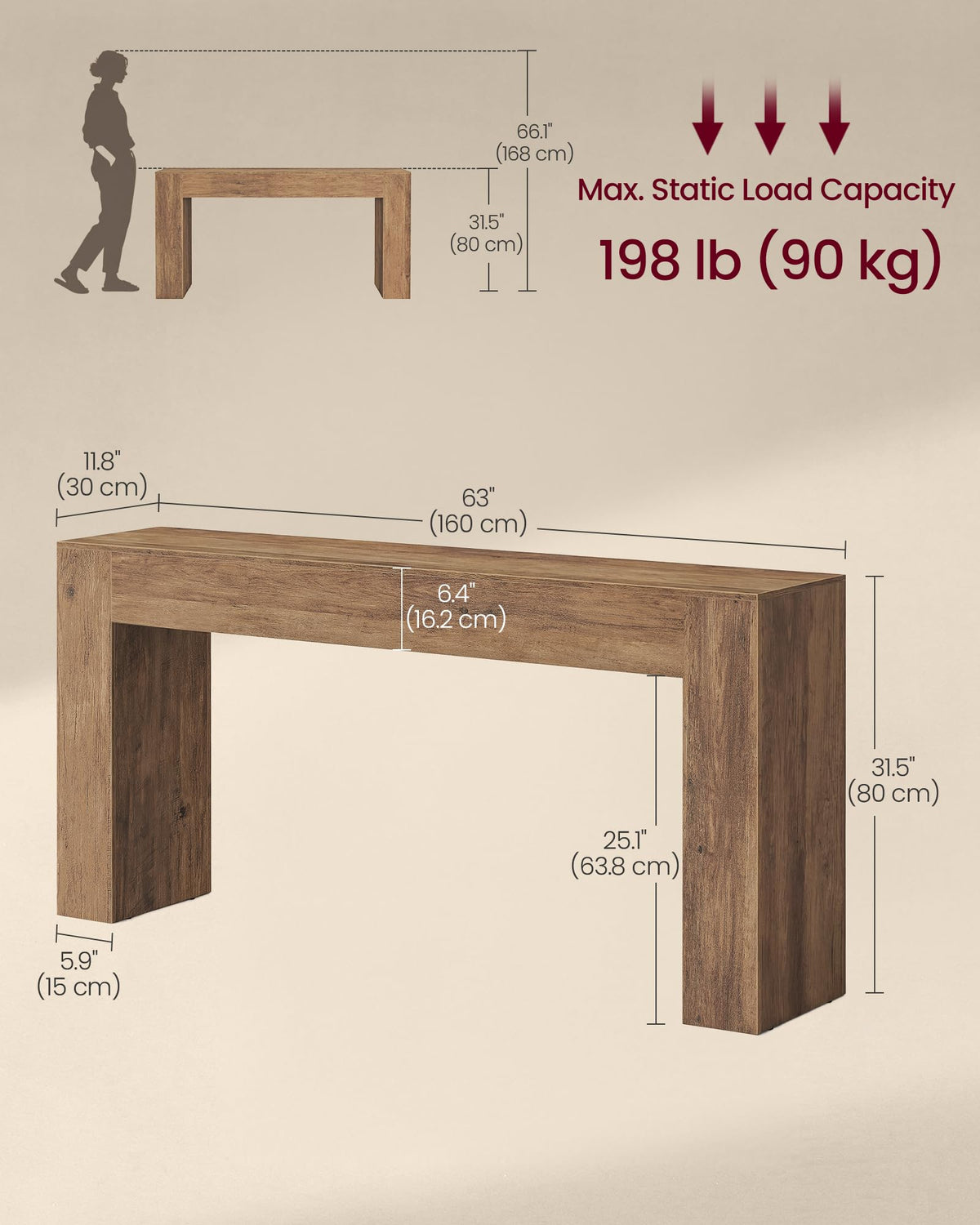 63 Inches Console Table A39147