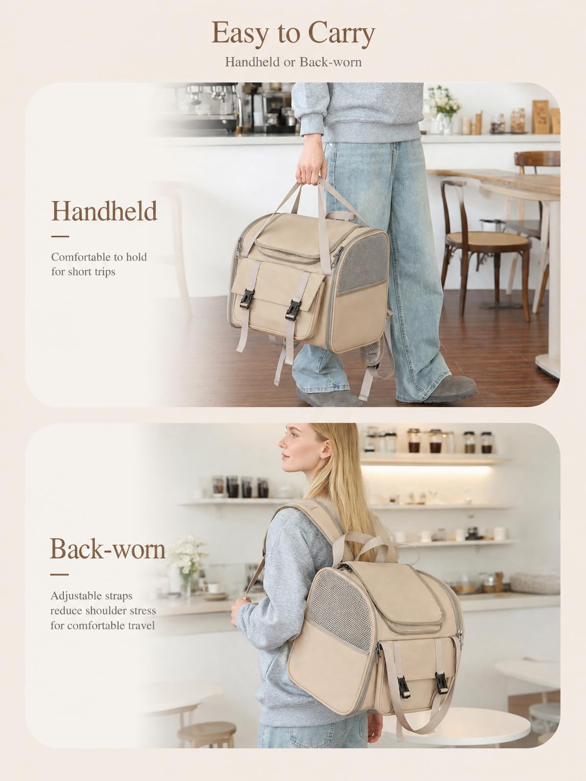 Soft Pet Backpack Carrier D7226