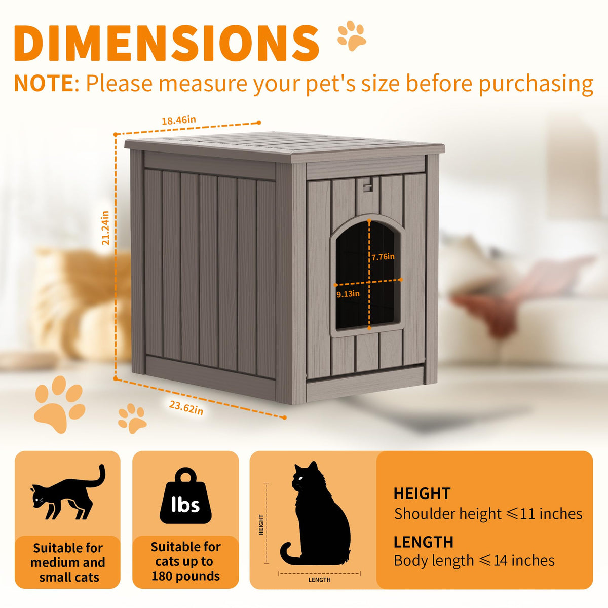 Gray Outdoor Cat House A472892