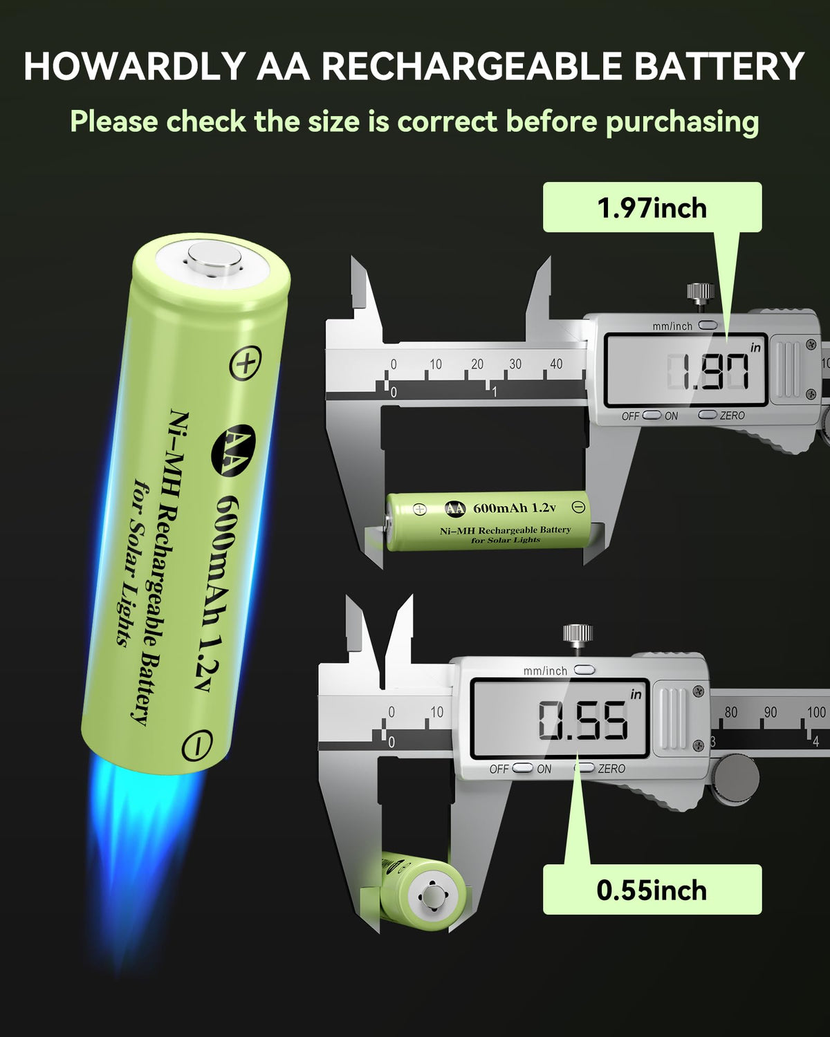 Ni-MH AA 1.2v 600mAh Rechargeable Battery G872938