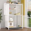 High Carbon Steel 4-Tier Cat Kennel P35613