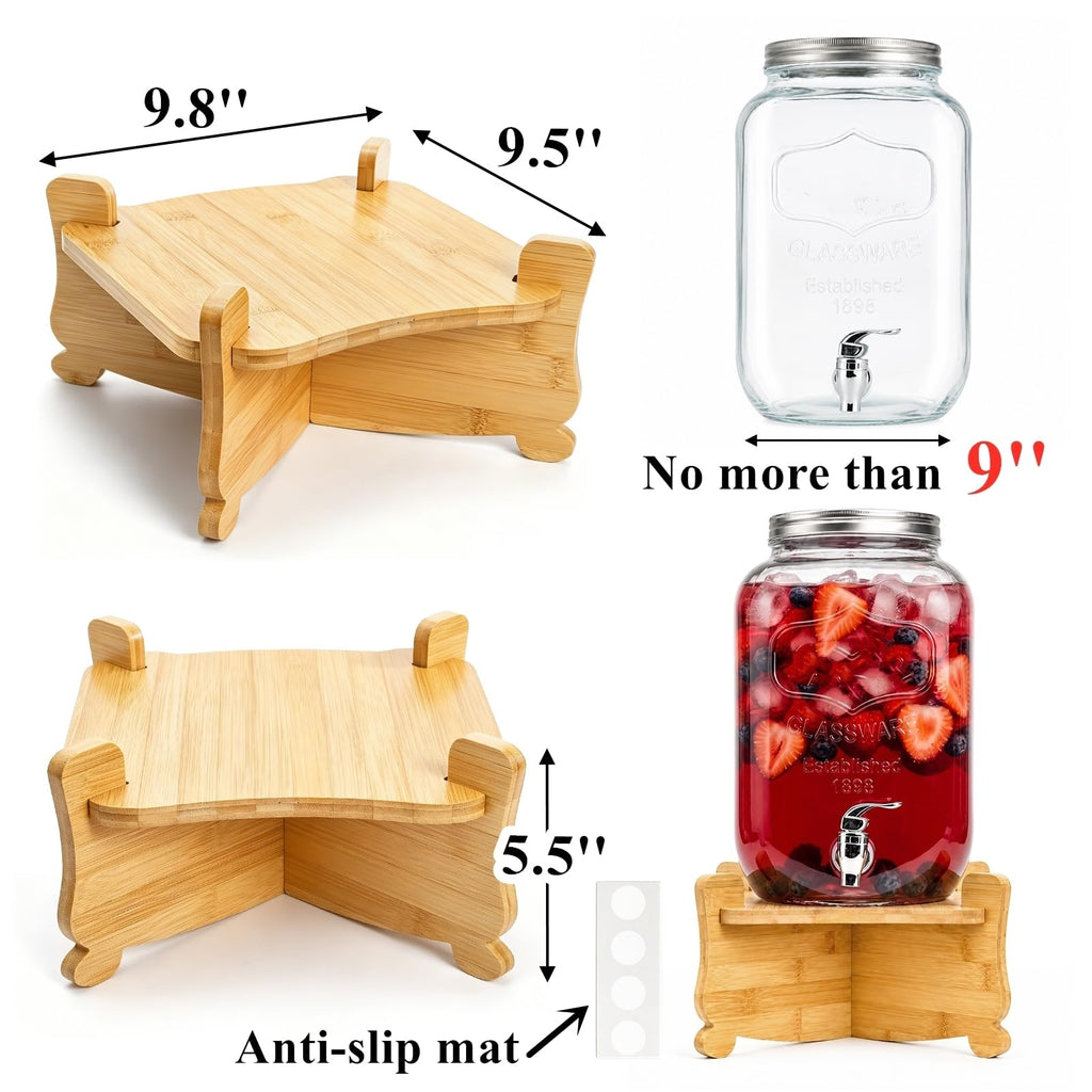 Bamboo Drink Dispenser Stand I772
