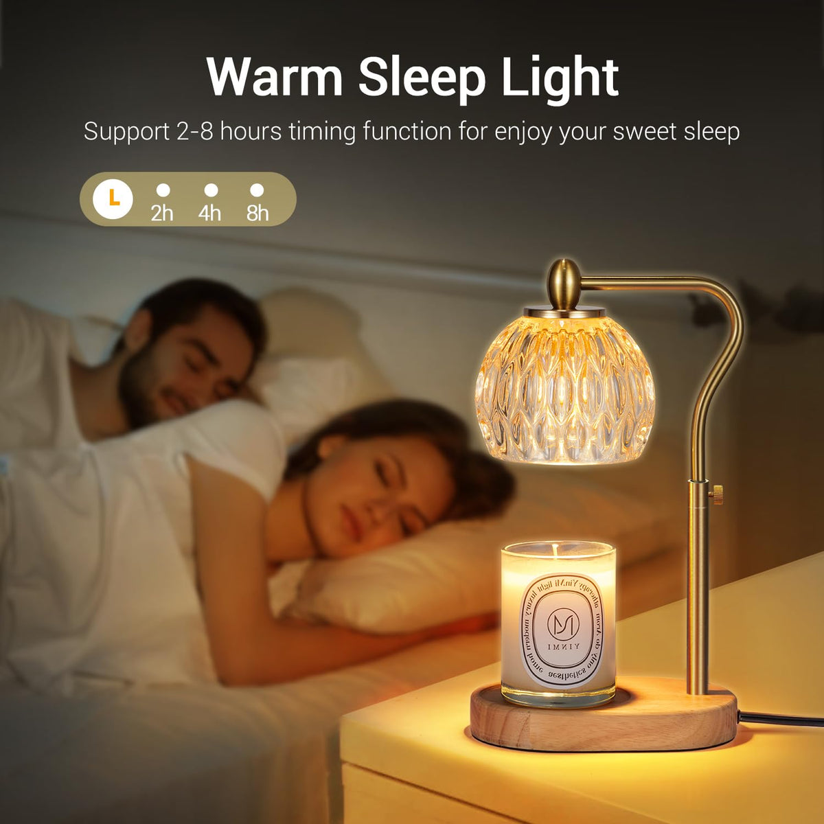 Candle Warmer Lamp with Timer & Dimmer Height Adjustable I203990