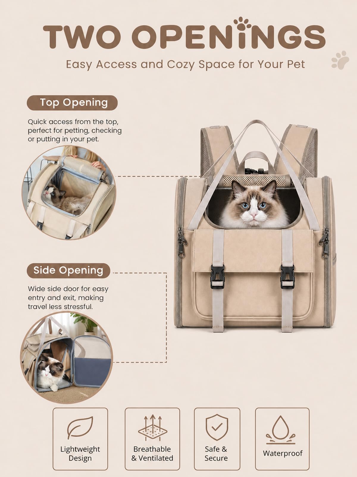 Soft Pet Backpack Carrier D7226