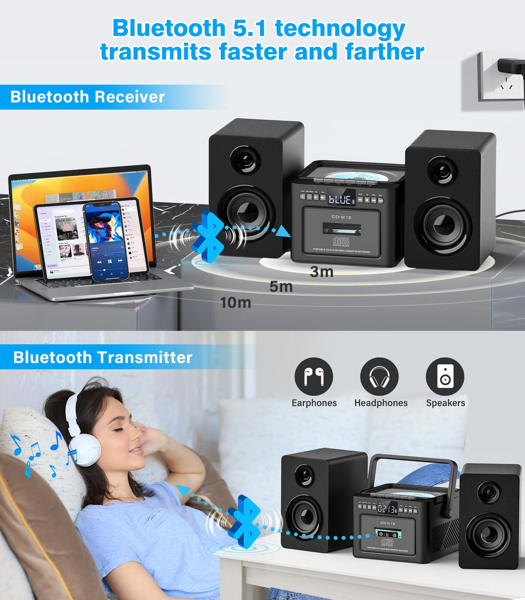 Home Stereo System with CD and Cassette Player F539