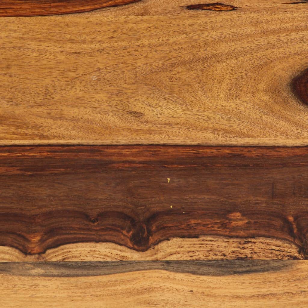 Brown Sheesham Wood Coffee Table with Steel Legs V85359