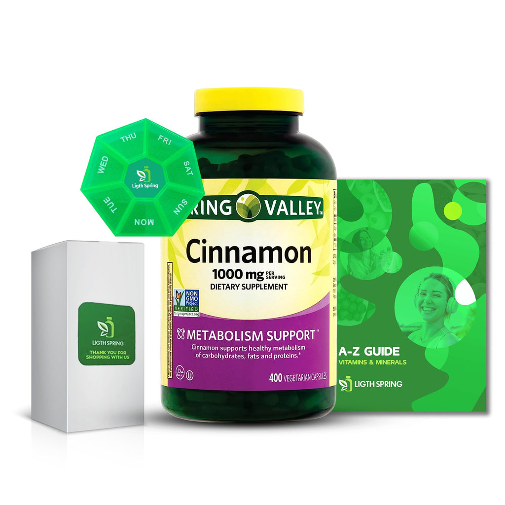 Cinnamon 1000mg Dietary Supplement Capsules, 400 Count L4183