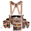 7-Piece Tool Belt Rig with 16 Pockets and Dual Hammer Loops J8219
