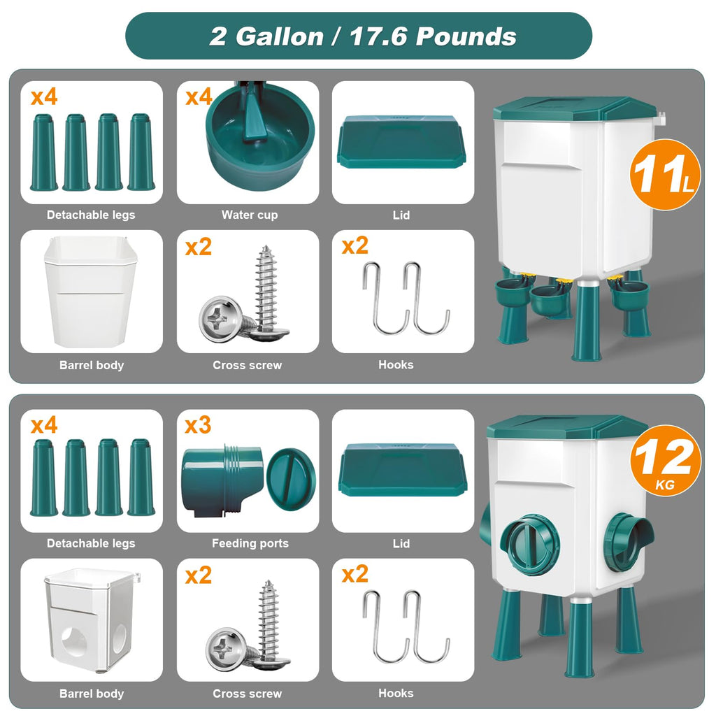 Chicken Feeder and Waterer Set 3 Gallon C605