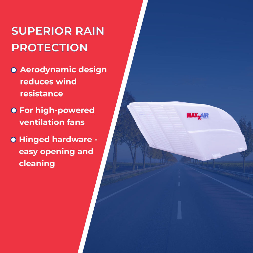 White RV Fan and Vent Cover W3655