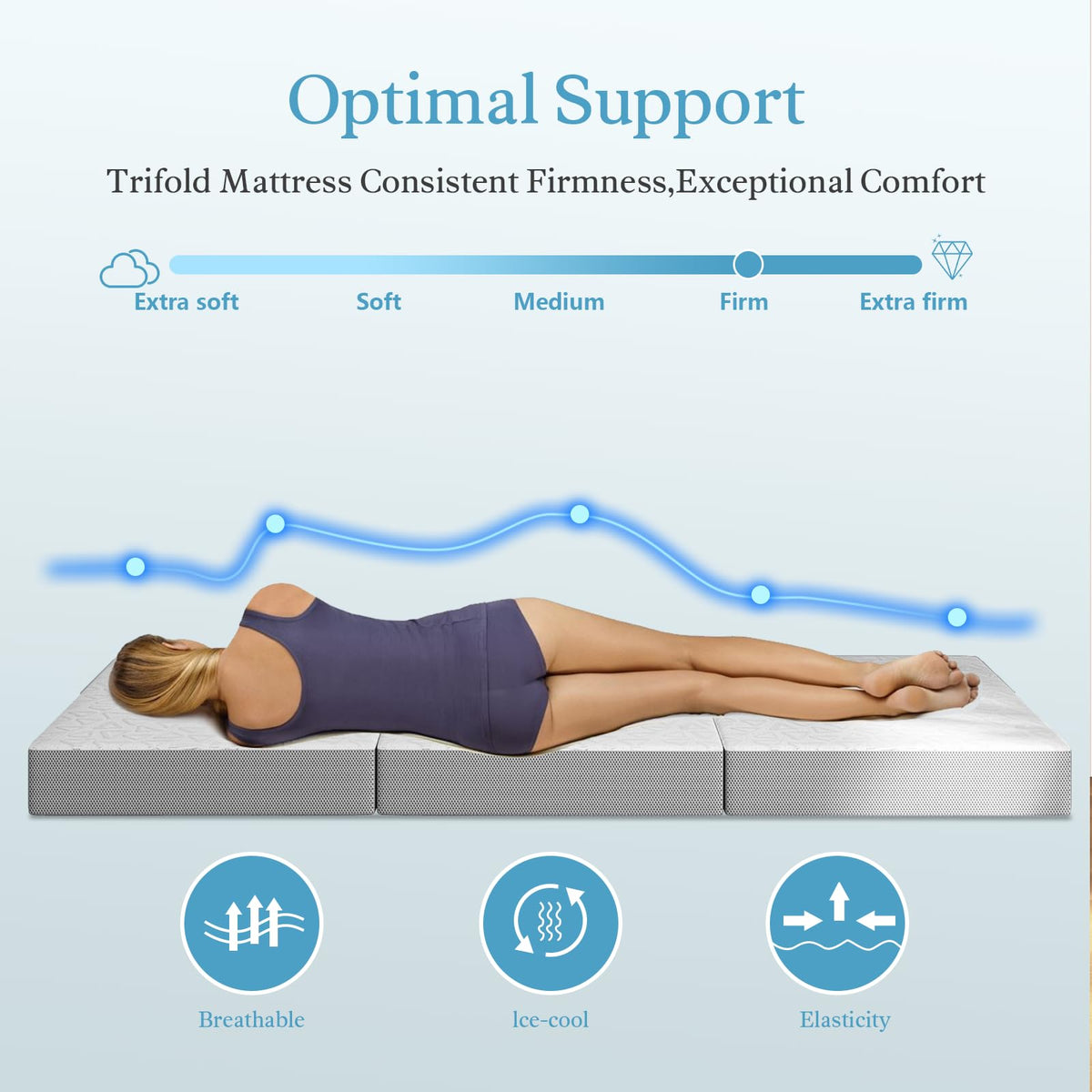 6 Inch Tri-Fold Mattress Topper V3305