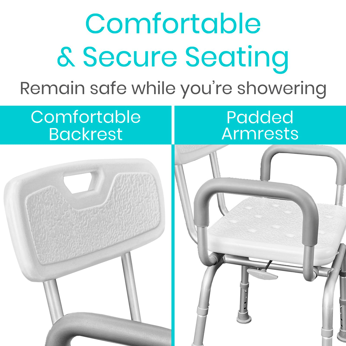 Swivel Shower Chair with Removable Back & Arms Q31537