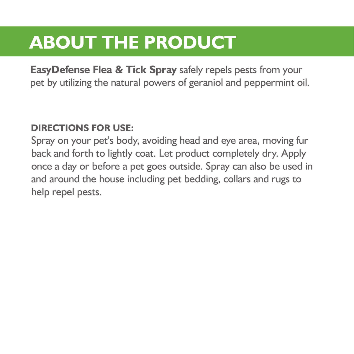Flea and Tick Spray for Dogs and Cats 8.5 oz G998744