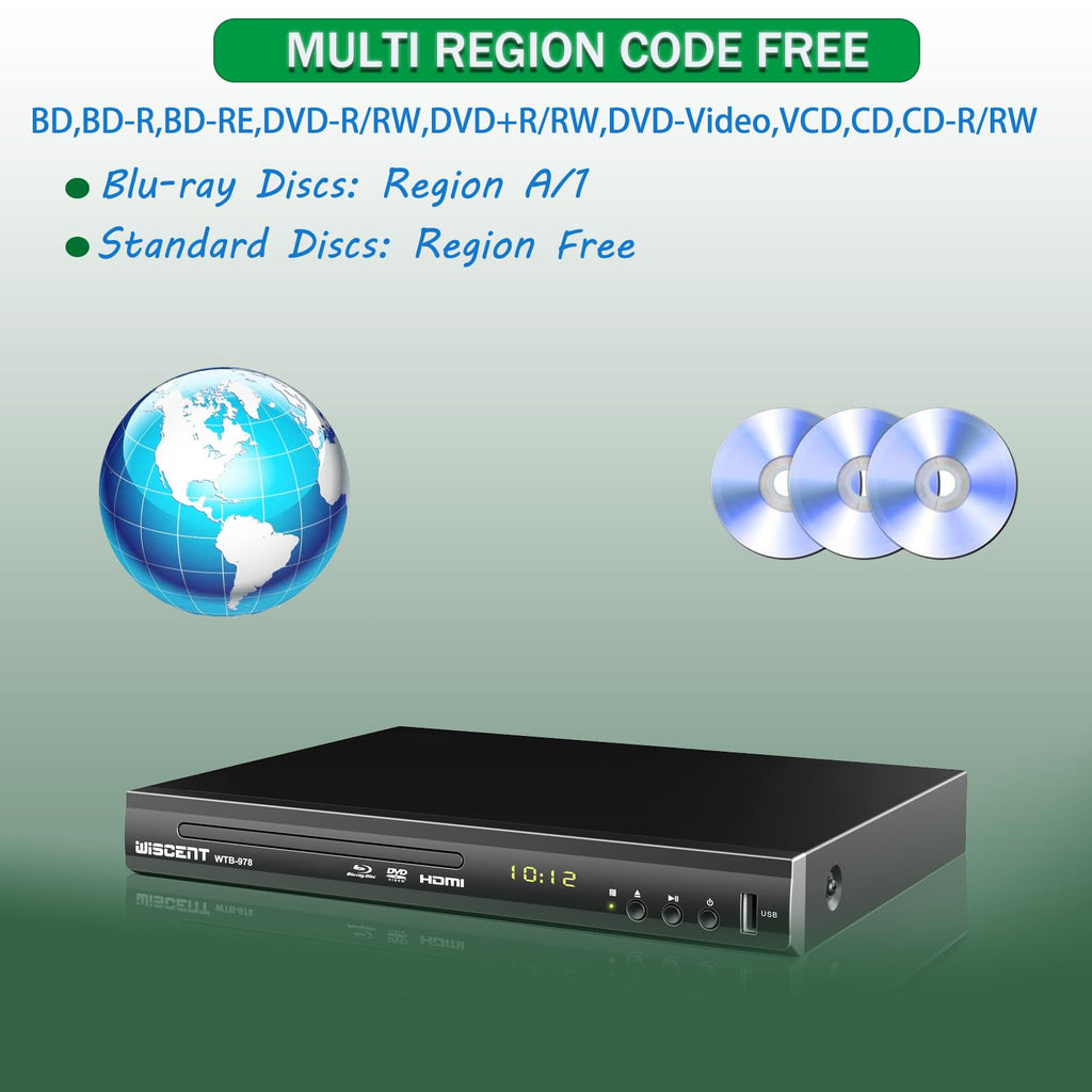 Blu Ray DVD Player Full HD 1080p Region A/1 Z8322