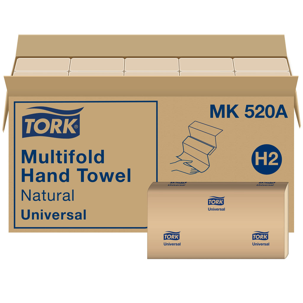 White Multifold Hand Towel with Blue Leaf Print B581488