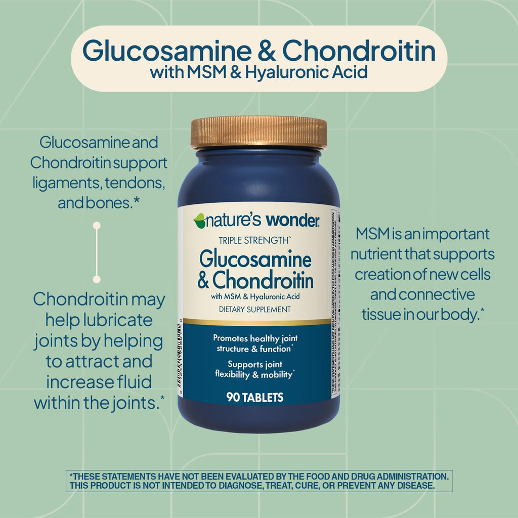 Triple Strength Glucosamine Chondroitin MSM 90 Tablets A9778