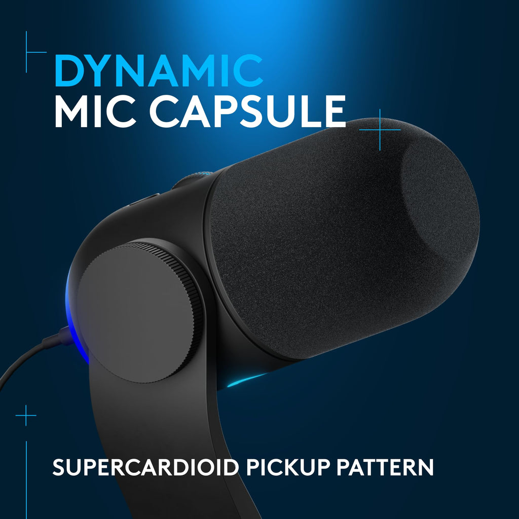 Black USB Dynamic Gaming Microphone S4641