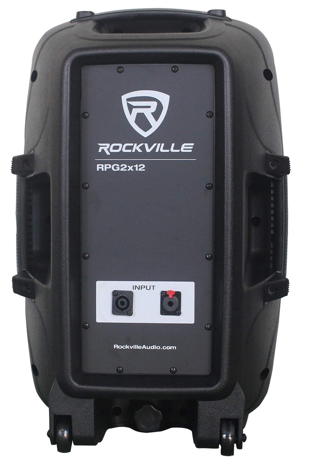 12" Passive PA Speaker System with Metal Wired Mics and Stands B29925