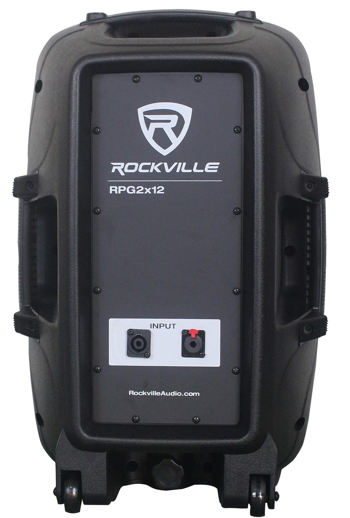12" Passive PA Speaker System with Metal Wired Mics and Stands B29925