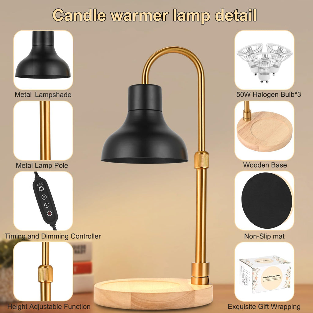 Candle Warmer Lamp with Timer & Dimmer H3045