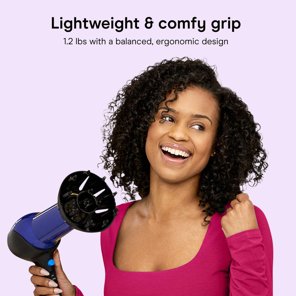 Lightweight 1875W Hair Dryer with Diffuser & Concentrator Attachments L5206