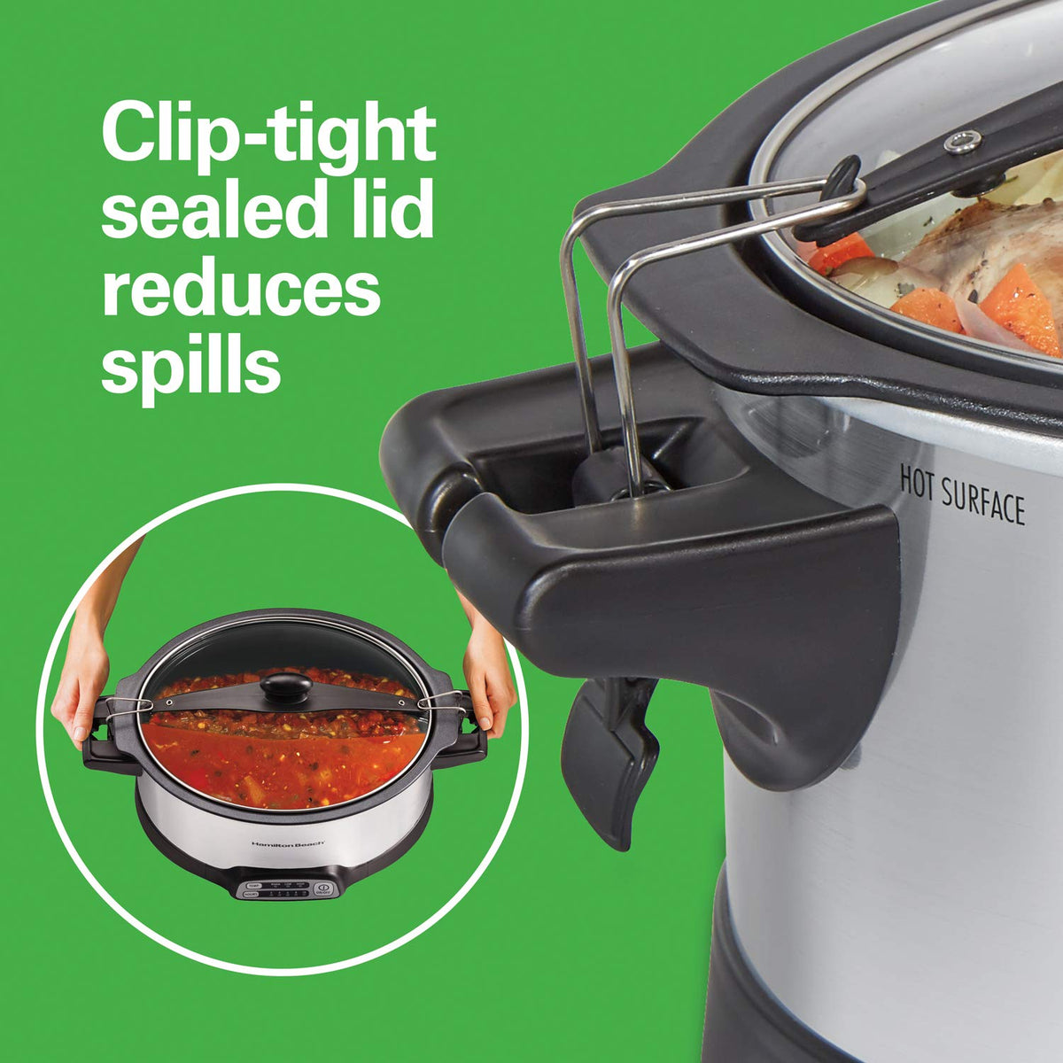 Programmable 6 Quart Slow Cooker with Travel Lid Lock A2122