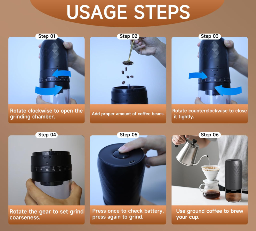 Cordless Burr Coffee Grinder J172