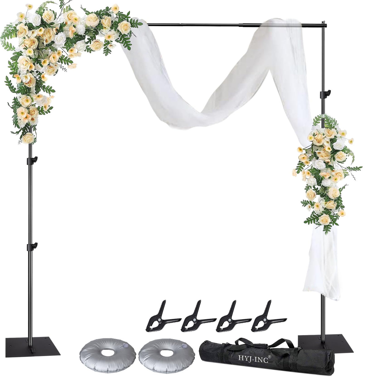 Adjustable Photography Backdrop Stand Kit 10ft x 8.5ft with Clamps and Carrying Bag V969001
