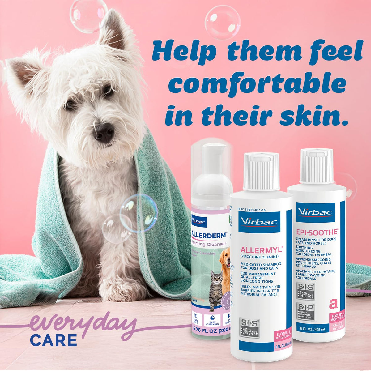 Medicated Hypoallergenic Soothing Moisturizing Pet Shampoo S3828