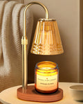 Candle Warmer Lamp with Timer Dimmer, Height Adjustable Wax Melt Warmer with 2 Bulbs, Gold R834