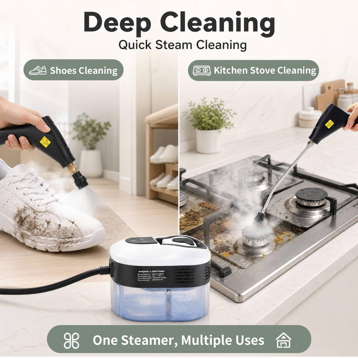 1.8L Pressurized Steam Cleaner O896