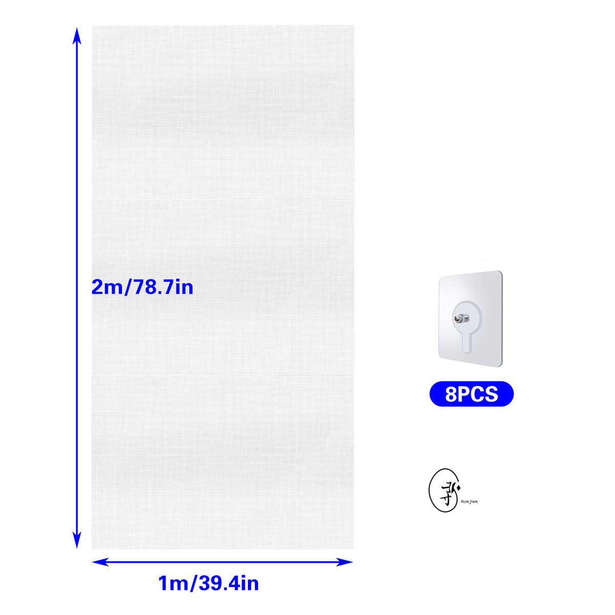 Clear Mesh Netting with 8 Screws E148237