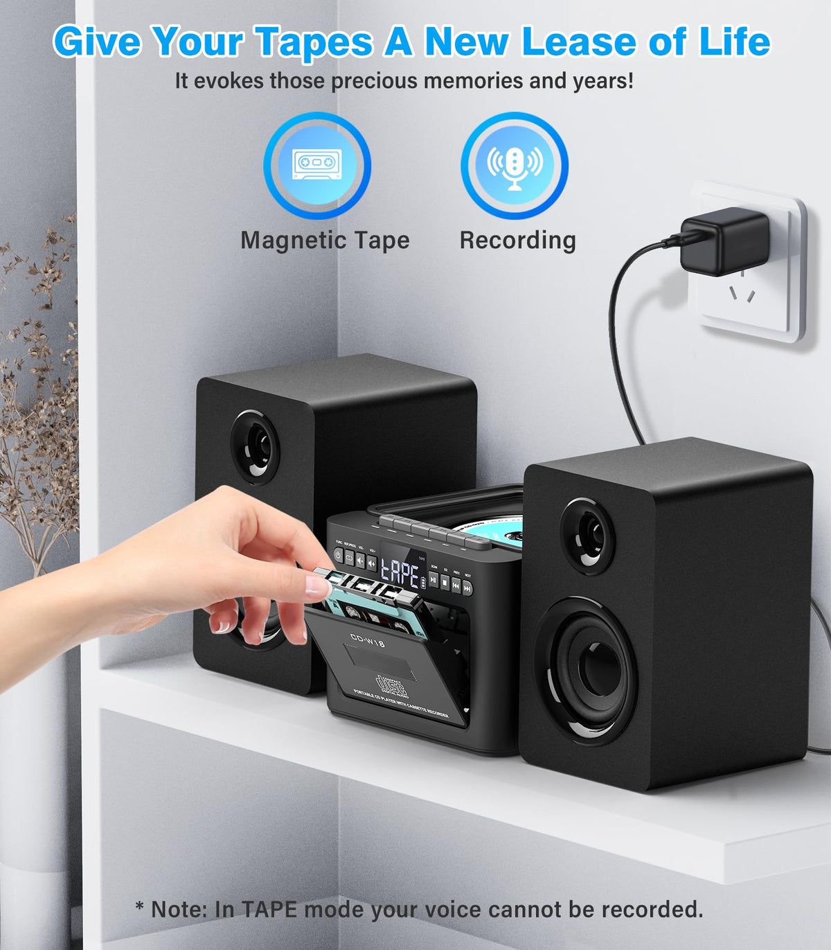 Home Stereo System with CD and Cassette Player F539