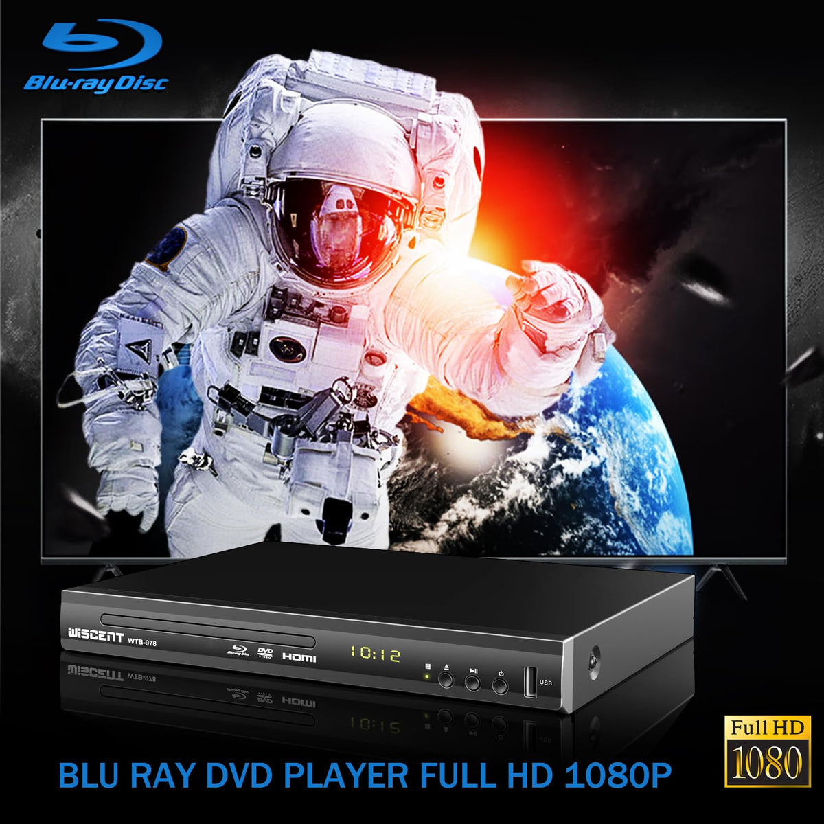 Blu Ray DVD Player Full HD 1080p Region A/1 Z8322