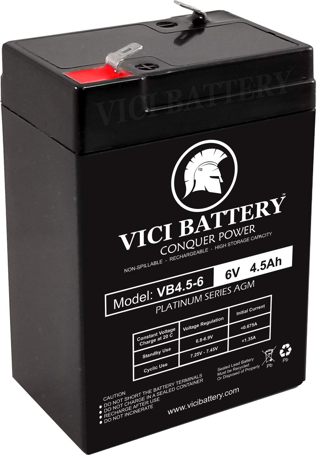 6V 4.5 Amp Rechargeable Battery R4461