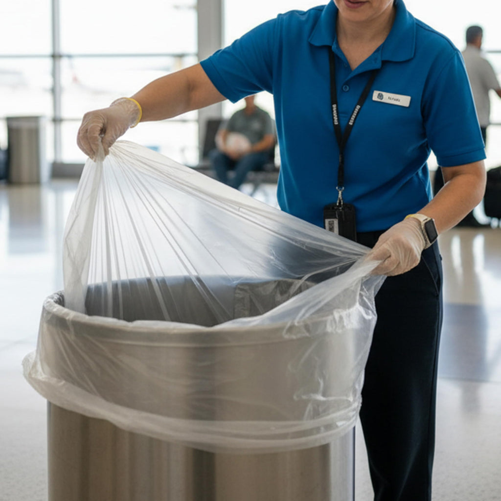 Clear 40-45 Gallon Trash Can Liners G90005