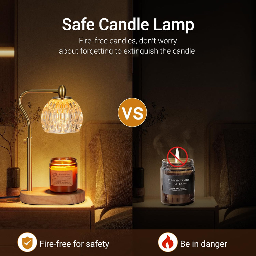 Candle Warmer Lamp with Timer & Dimmer Height Adjustable I203990