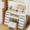 46" Vanity with Lighted Mirror and 11 Drawers X371