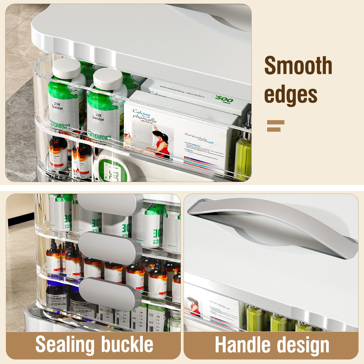3-Tier Portable Medicine Organizer V79045
