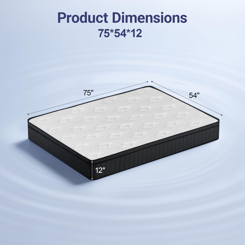 Full 12 Inch Hybrid Mattress with Memory Foam X224556