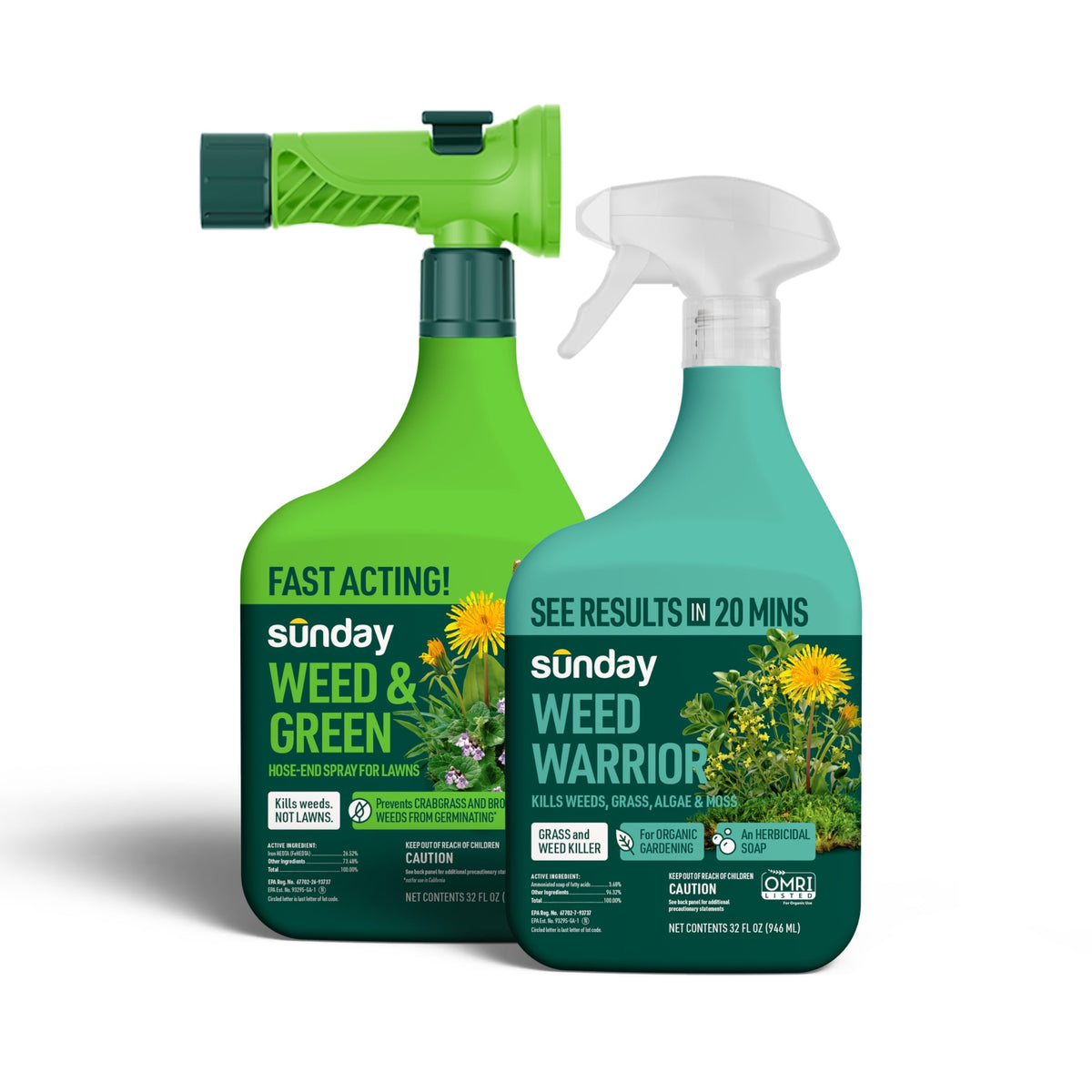 32oz 2-Pack Lawn Weed Killer & Greening Kit U74320