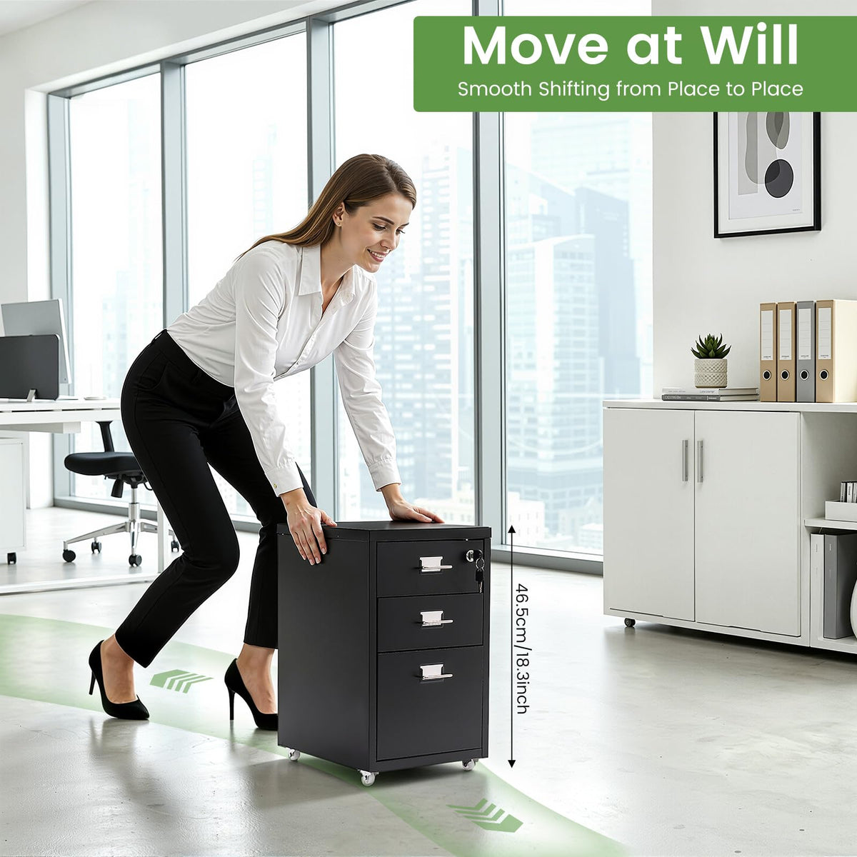3 Drawer File Cabinet with Lock Q947439