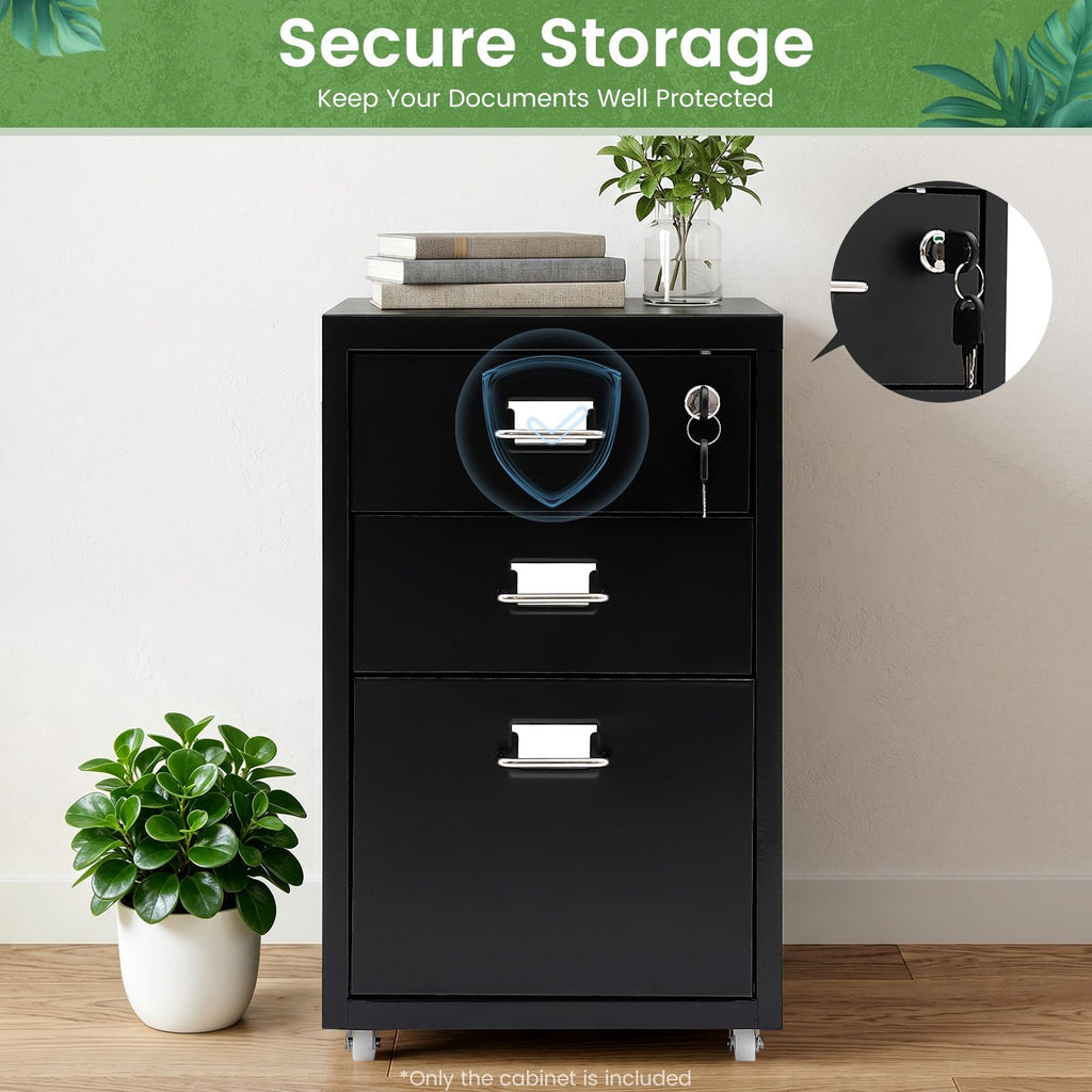 3 Drawer File Cabinet with Lock Q947439