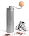 Manual Stainless Steel Conical Burr Coffee Grinder with Adjustable Settings E341342