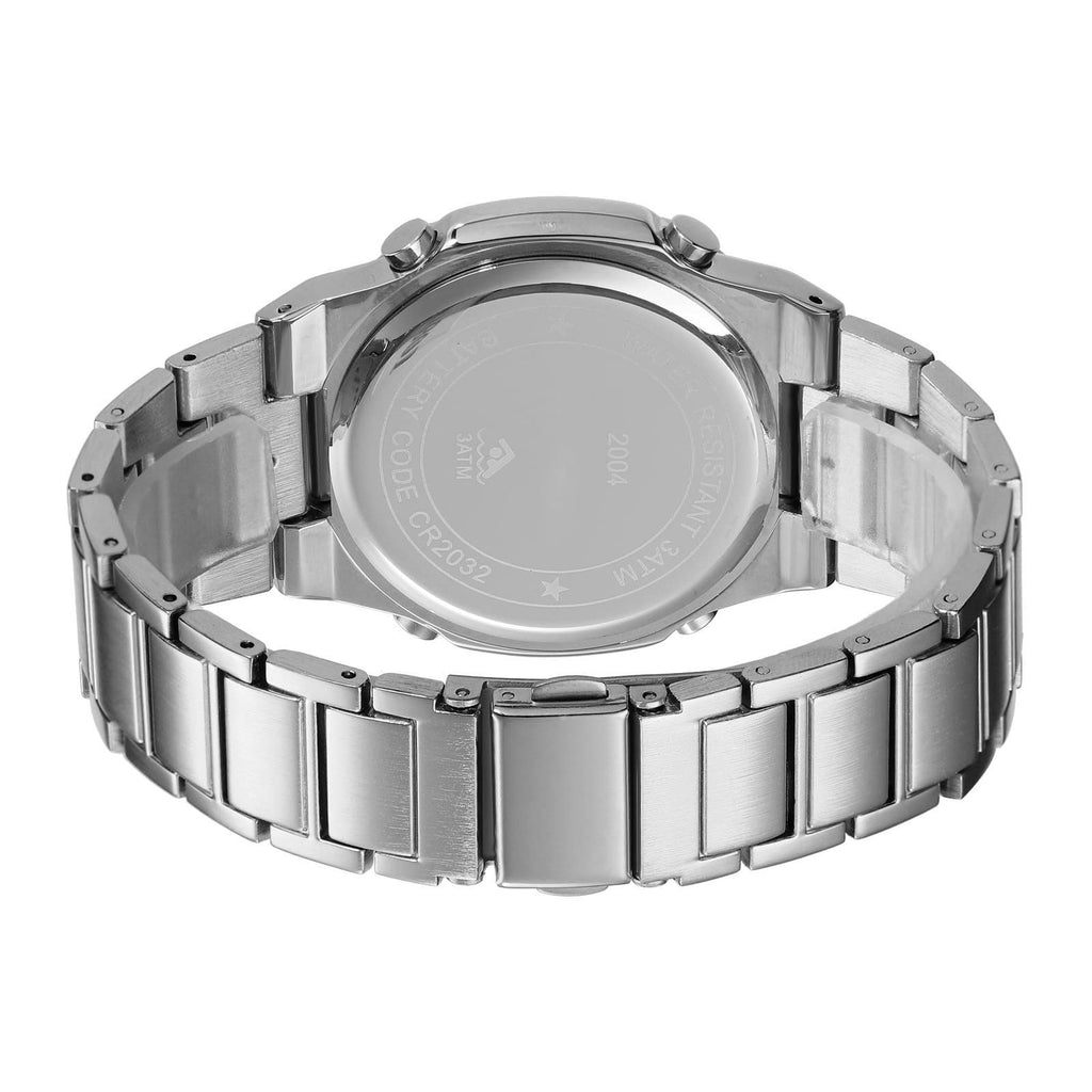 Men's Multifunctional Electronic Outdoor Sports Watch EL Light Large Digital Display Stainless Steel A2336