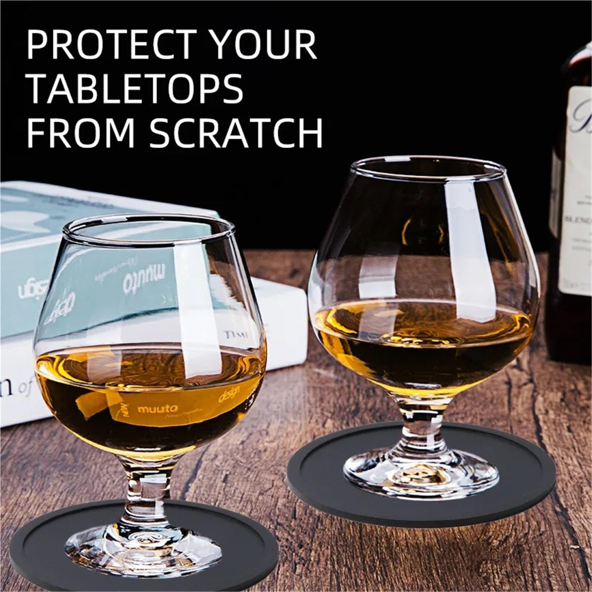 Black Silicone Coasters Set of 32 W2719
