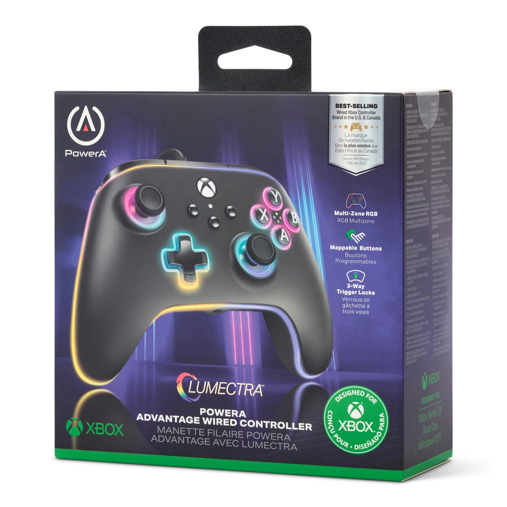 Black Wired Video Game Controller L9238