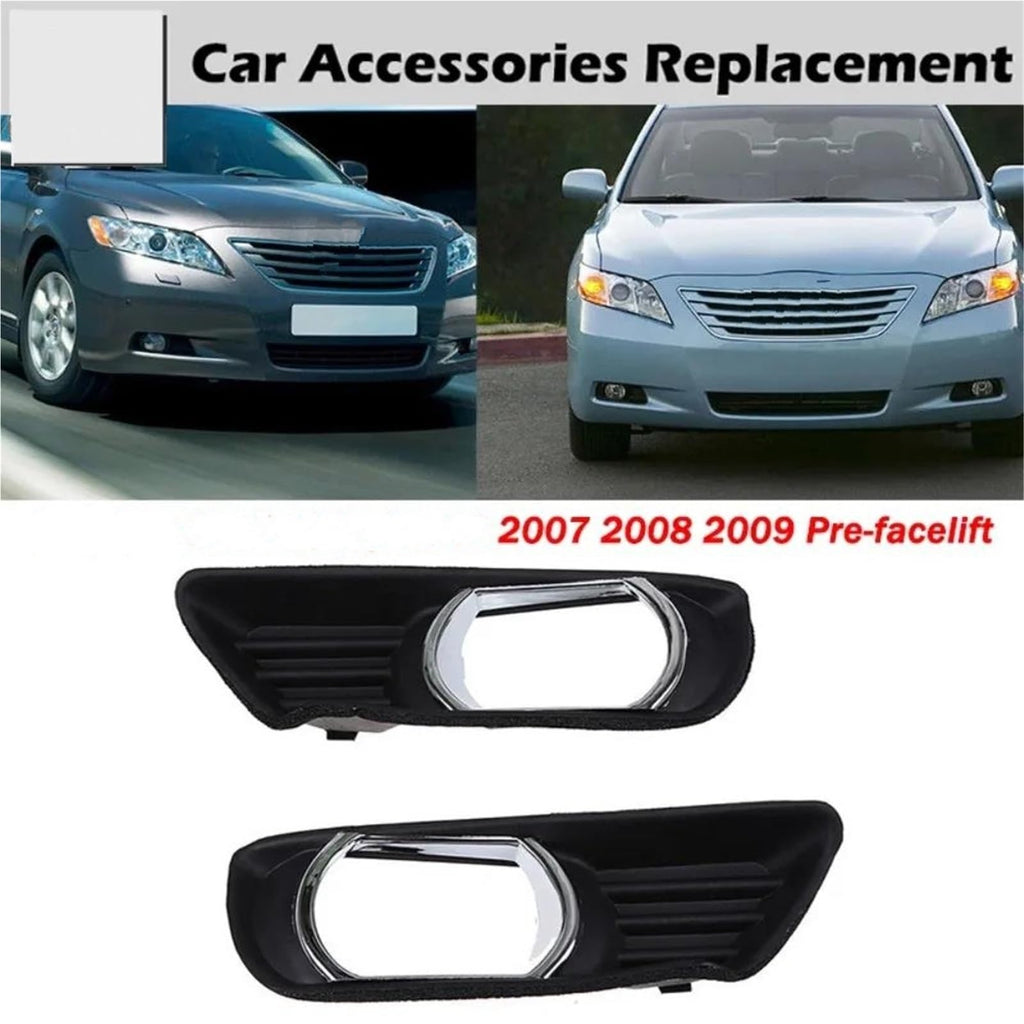 Front Bumper Fog Light Covers Bezel Hole Grilles Y968
