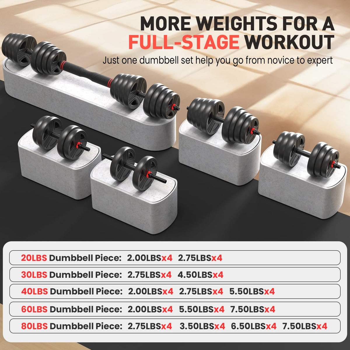 Adjustable Dumbbells Set D53043